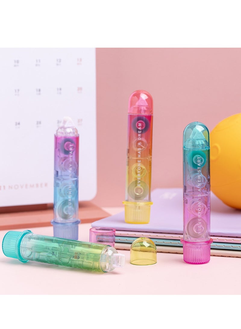 Colorful 2-in-1 Correction Tape, Quick Dry Double-Ended Adhesive Roller for Office and Study, 4PCS Random Colors - Image 4