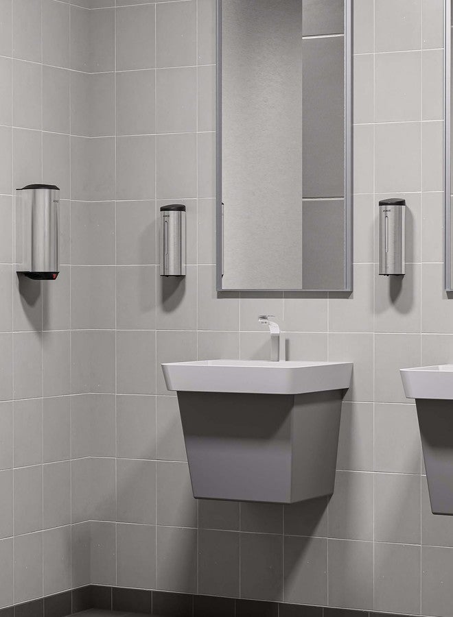 AIKE Wall-Mount Automatic Liquid Soap Dispenser Commercial Large Capacity Brushed Stainless Steel Finish Model AK1205 - Image 5