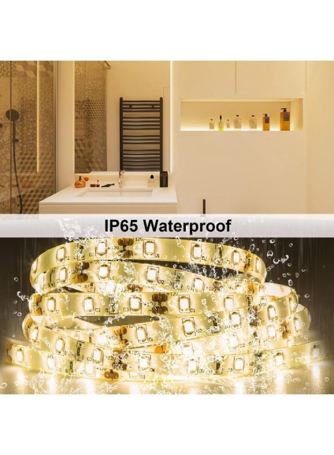 شريط إضاءة LED مرن ثلاثي الخطوط بطول 10 أمتار، عالي السطوع، إضاءة ديكورية، أبيض دافئ 3000 كلفن، يعمل بجهد 220 فولت تيار متردد، SMD 2835 180D (3x60)، 15 واط/متر (يقطع بطول 20 سم)، مقاوم للماء بمعيار IP65، مزود بموصل كهربائي 12 مم - Image 4