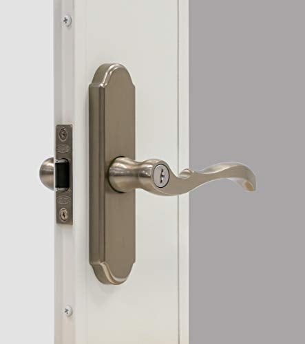 Larson Certified Storm Door M2 Mortise Brushed Nickel Handle Set, Storm Door Handle Replacement with Keyed Deadbolt - Image 1
