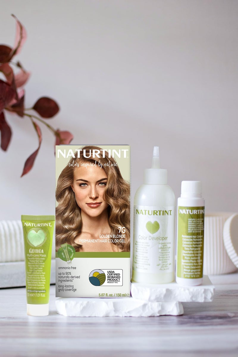 Naturtint 7G Golden Blonde Permanent Hair Color (Pack of 1), Ammonia Free, Vegan, Cruelty Free, up to 100% Gray Coverage, Long Lasting Results (Packaging may vary) - Image 2