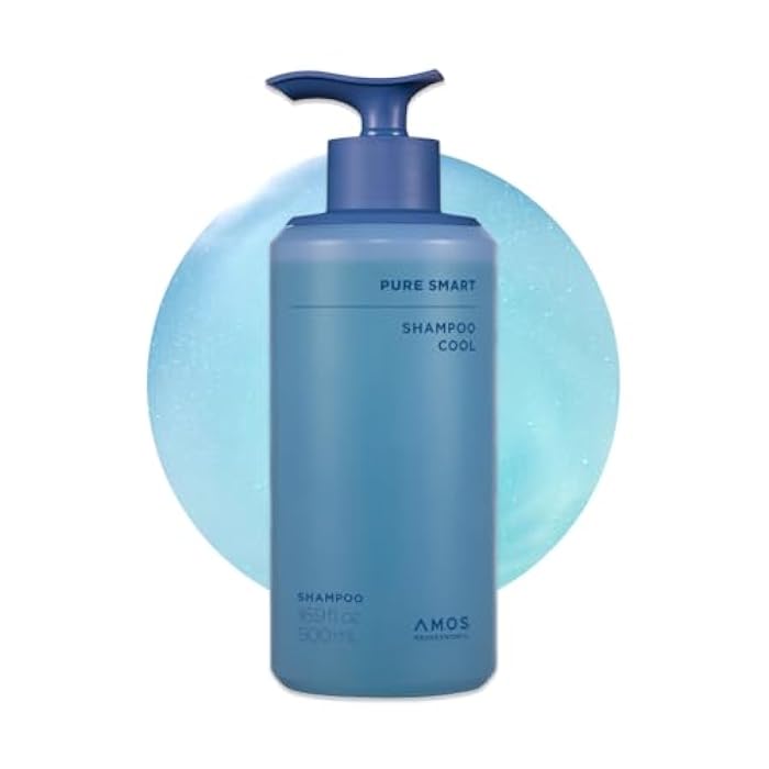 AMOS PROFESSIONAL Pure Smart Shampoo Cool l Oil & Flake ControL, Cooling Menthol, Deep Cleanse, Refreshes Scalp, 16.9 fl. oz. - Image 1