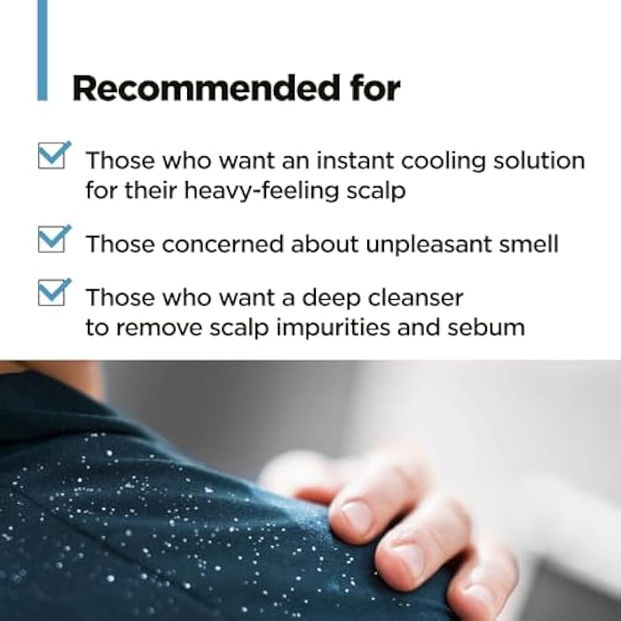 AMOS PROFESSIONAL Pure Smart Shampoo Cool l Oil & Flake ControL, Cooling Menthol, Deep Cleanse, Refreshes Scalp, 16.9 fl. oz. - Image 4