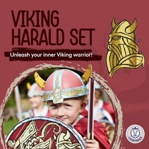Liontouch Viking Foam Sword Shield Axe for Kids Aged 38 Years Chief Haralds Medieval Set for Little Warriors Berserkers Pretend Play Safe Weapon Accessories for Dress Up Costumes - Image 5