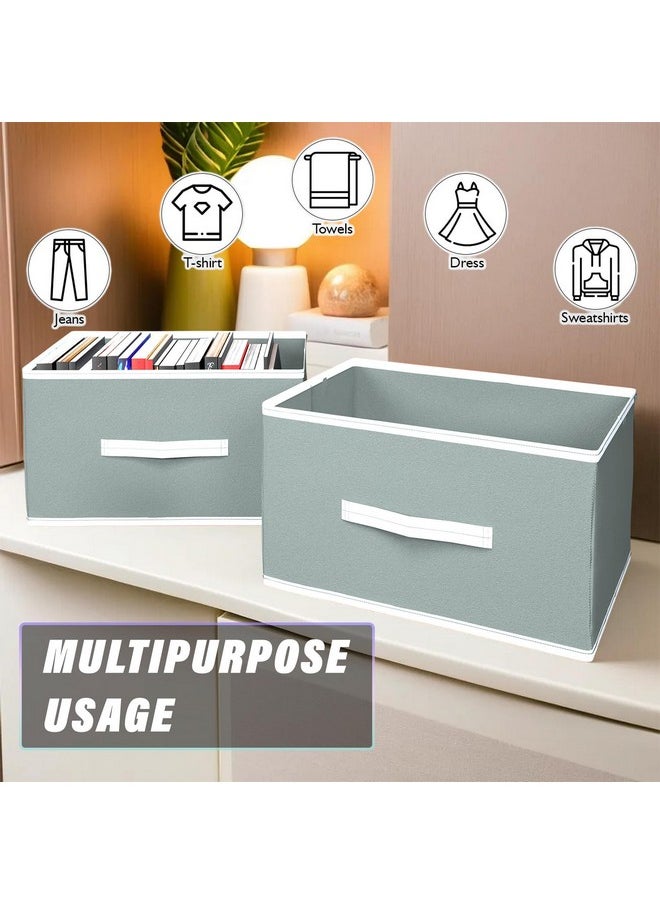 Kuber Industries Kuber Industries (Set of 4) Foldable Organisers Storage Box for Clothes | Dress Organizer & Cubbies Storage Cubes for Innerwear | Undergarments | Socks | Jeans | Books Arranging Utility Box (Grey)  - Image 4