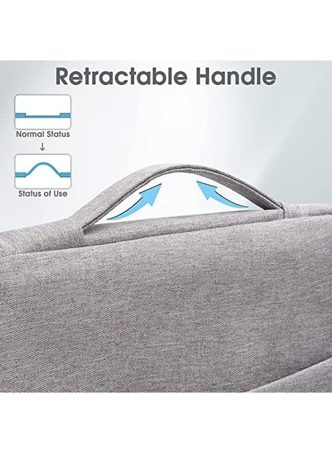 erorex 13 Inch Laptop Sleeve Bag Compatible With Macbook Air Mac Pro M1 Surface Lenovo Dell Hp Computer Bag Accessories Polyester Case With Pocket Gray - Image 4