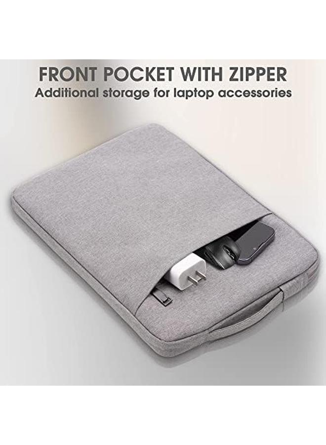 erorex 13 Inch Laptop Sleeve Bag Compatible With Macbook Air Mac Pro M1 Surface Lenovo Dell Hp Computer Bag Accessories Polyester Case With Pocket Gray - Image 2