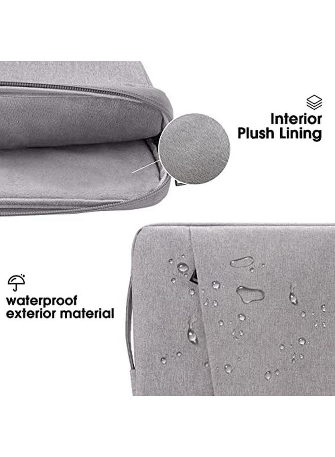 erorex 13 Inch Laptop Sleeve Bag Compatible With Macbook Air Mac Pro M1 Surface Lenovo Dell Hp Computer Bag Accessories Polyester Case With Pocket Gray - Image 5