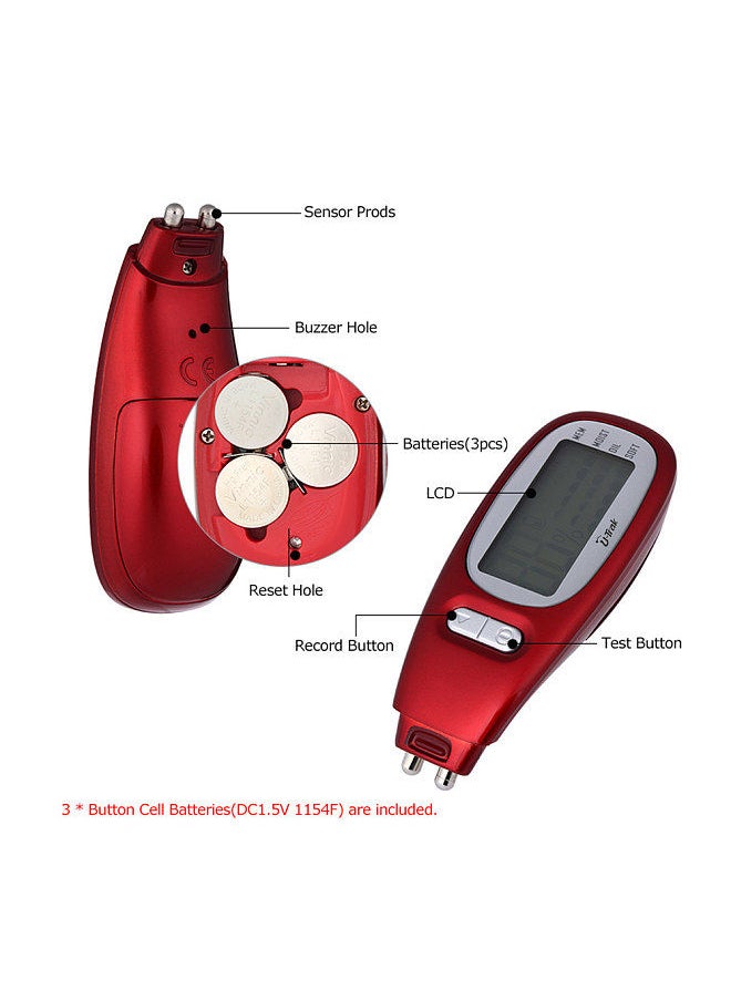 Generic - Skin Analyzer Tester Precision Digital LCD Display Facial Body Skin Care Moisture Oil Softness Analysis Handheld - Image 1