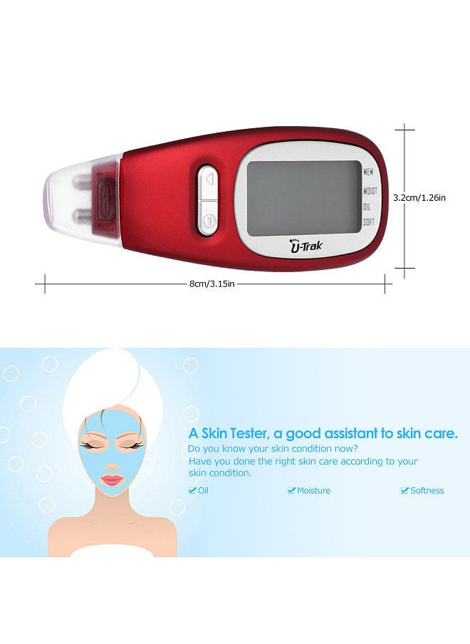 Generic - Skin Analyzer Tester Precision Digital LCD Display Facial Body Skin Care Moisture Oil Softness Analysis Handheld - Image 1