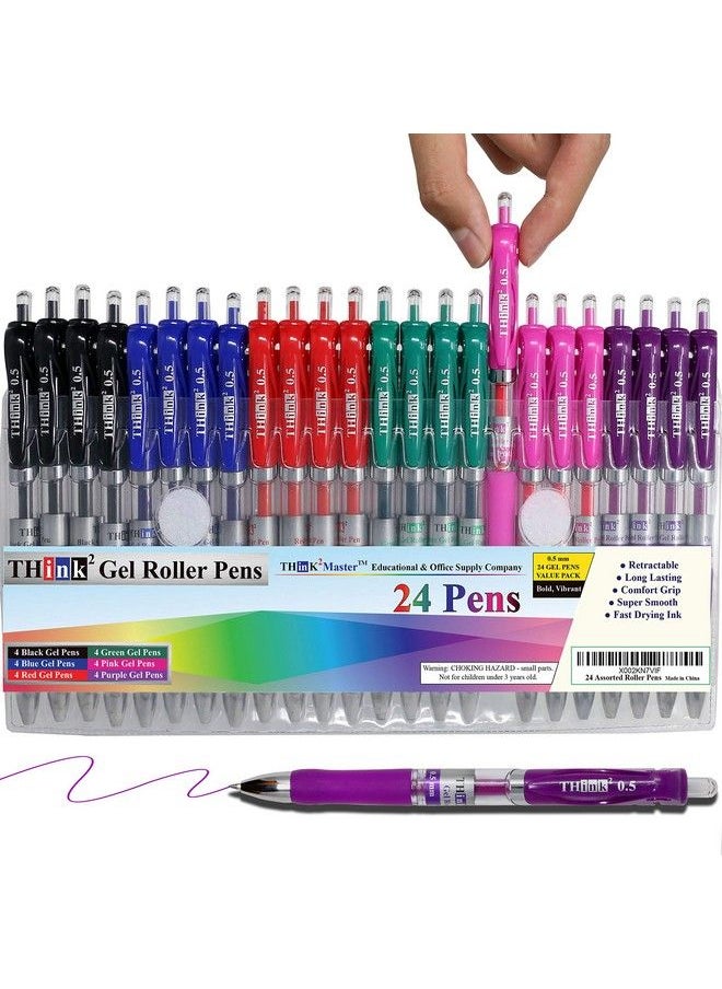 ALIMITOPIA 12Pcs Gel Pen Black Ink Roller Marker Pen(Carrot Styling)  - Image 1