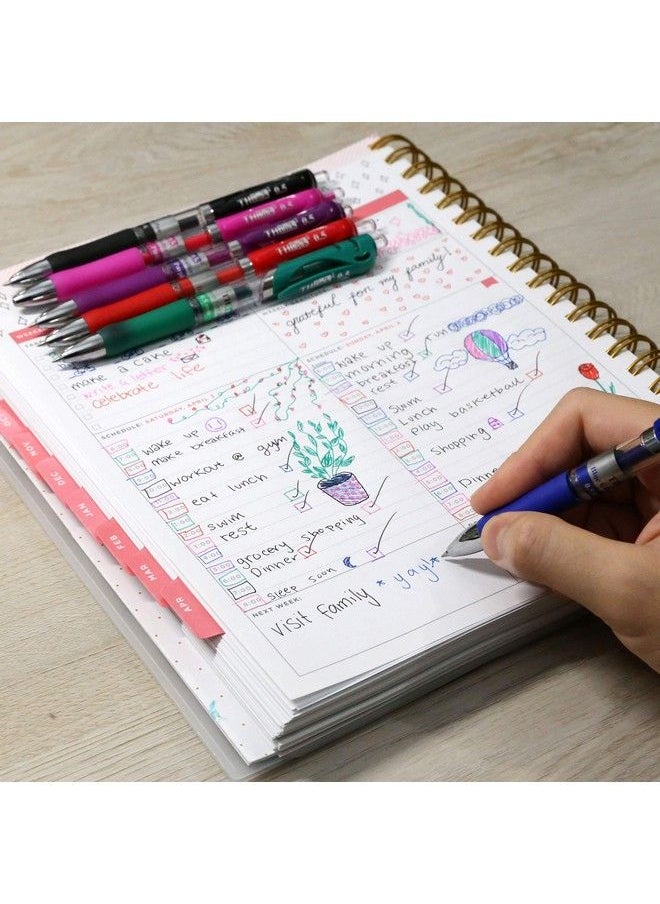 ALIMITOPIA 12Pcs Gel Pen Black Ink Roller Marker Pen(Carrot Styling)  - Image 5