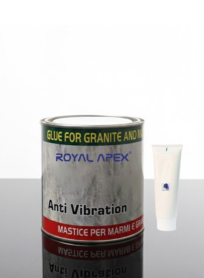 Royal Apex لاصق الرخام والجرانيت مع محلول المقوي لإصلاح الشقوق والرقائق وتركيب الرخام والحجر الطبيعي أبيض 1 لتر - Image 1
