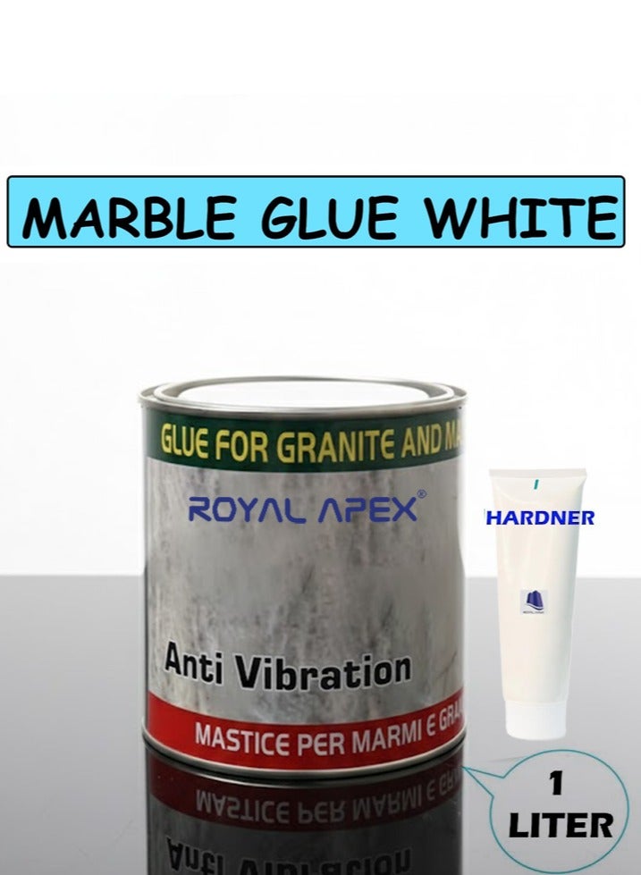 Royal Apex لاصق الرخام والجرانيت مع محلول المقوي لإصلاح الشقوق والرقائق وتركيب الرخام والحجر الطبيعي أبيض 1 لتر - Image 2