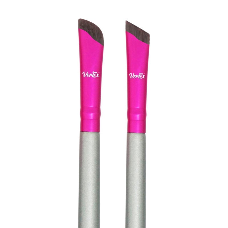 VERTEX Eyeliner Brush Fine Angled Set - For Liquid Gel Liner Applicator Bent Stencils Thin Pencil Pen Real Small Sharpener Angle Wing Tips Firm Makeup Brushes Black Stamp Winged Kit Flat Waterproof Cat Eye - Image 1