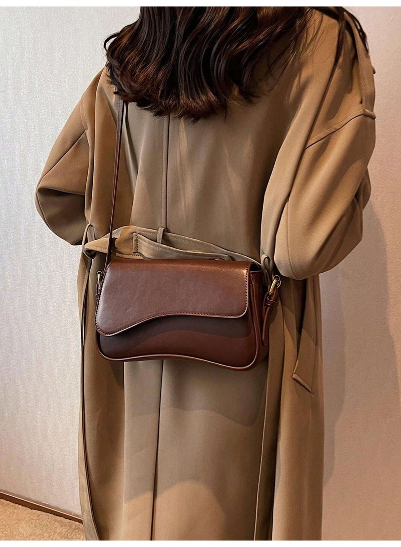 عرب شنطة يد كروشنطة يد كروس نسائية - تصميم أنيق ومثالي للاWomen's Crossbody Shoulder س نسائية - تصميم أنيق ومثالي للاستخدام اليومي - بني - Image 4