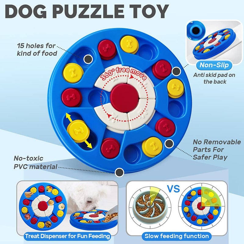 Joansan Dog Puzzle Toy, Interactive Dog Game, Mentally Stimulating Treat Dispenser for Large Dogs, Food Grade Material, Sequential Skills, Portable - Image 2