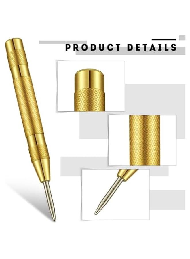 MOXO 3  Center Punch Spring Loaded Automatic Punch 5 Inches Crushing Hand Tool Center Hole Punch for Wood Metal Awl Puncher with Cushion Cap Adjustable Tension - Image 5