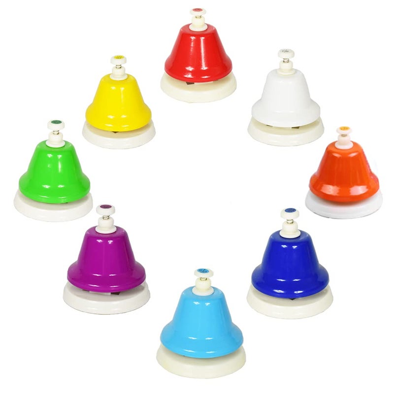 ENNBOM Desk Bell 8 Notes Music Percussion Instrument Diatonic Hand Bell for Musical Teaching - Image 2