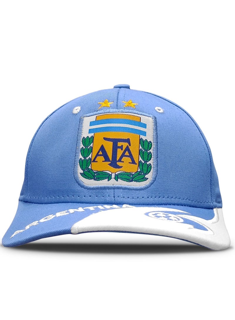 Generic Football Argentina Team Caps -Unisex Caps -Pure Cotton Men Hat -Soccer Caps Outdoor Sports Sun Caps -National Pride Soccer Ball Argentina Team Caps -Country Adjustable Football Hat - Image 1