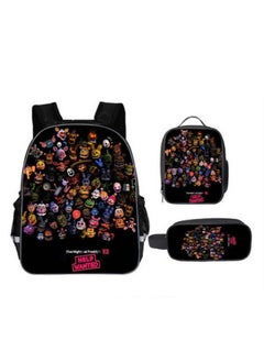 Generic Toy bear backpack, large capacity backpack for primary and secondary school students, anime cartoon backpack, shoulder bag, pencil case, three piece set 