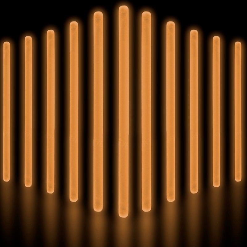 Glow Fever Glow Sticks Bulk Party Pack 10 Large Glow Sticks Neon Accessories Light Sticks Glow in The Dark Party Supplies for Concert Wedding Birthday by Party Dragon Orange 50 ct - Image 2