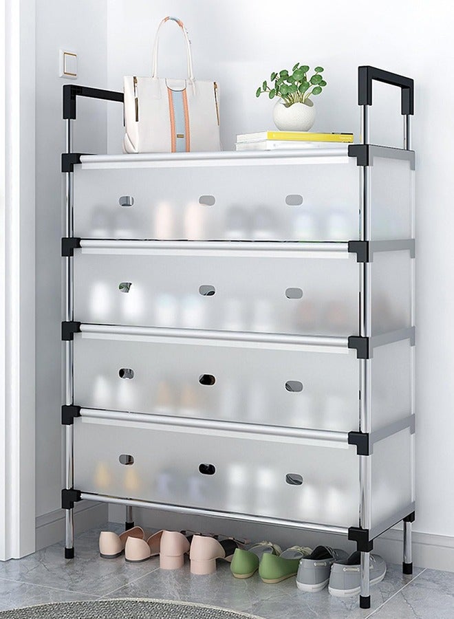 RollsTimi  5 Tiers Shoe Rack Organizer with Door Shoe Storage with Dustproof Cover Shoe Cabinet Shelf for Entryway - Image 2