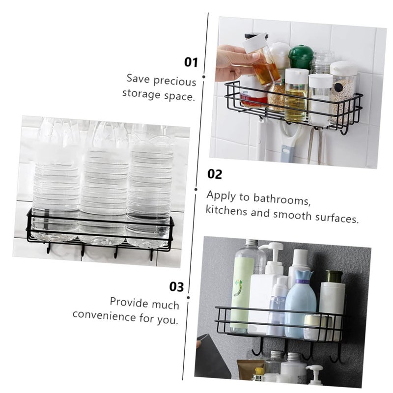 2pcs Wall Mount Shower Shelves Rustproof Stainless Steel Bathroom Storage Organizer Easy Installation - Image 3
