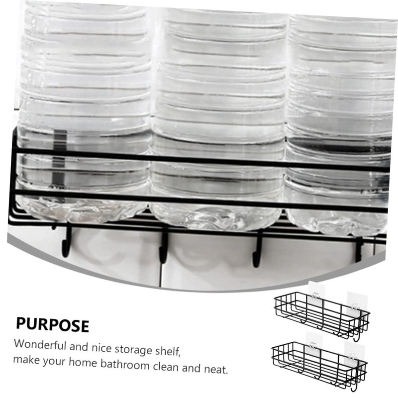 2pcs Wall Mount Shower Shelves Rustproof Stainless Steel Bathroom Storage Organizer Easy Installation - Image 5