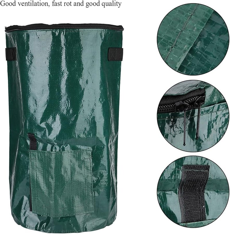 Large Capacity Compost Bin With Lid And Bottom Removal For Organic Waste Garden Yard - Image 3