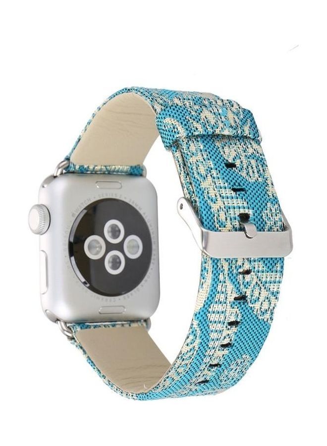 NIBEMINENT Retro Watch Band for Apple Series 3 & 2 1 38mm Azure - Image 3