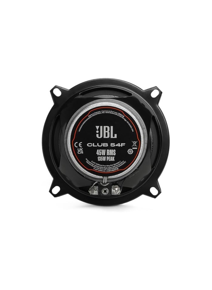 JBL - JBL Club 54F Gen 3-130 mm Car Speaker Set By Harman Kardon For A Superior Car HiFi Upgrade - 45 W RMS 135 W Max, High Sensitivity, Intense Bass And Impressive High Frequency Response - Image 1