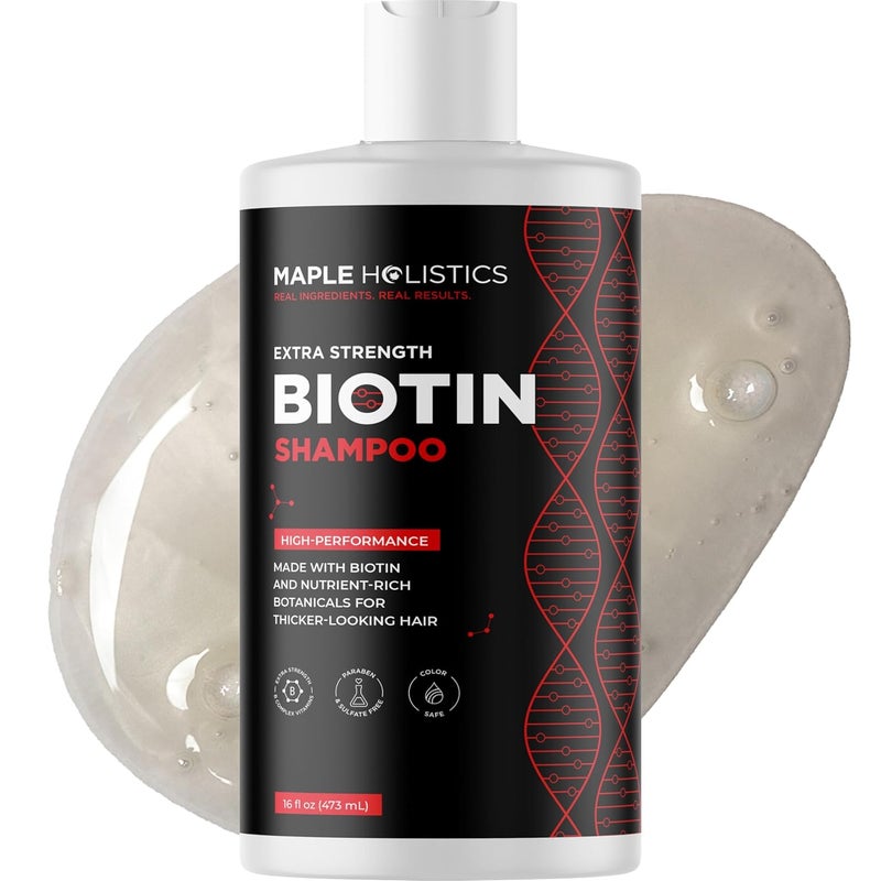 Ultra Biotin Shampoo for Thinning Hair  Extra Strength Volumizing Shampoo for Men and Women with B Vitamins and Rosemary Essential Oil  Sulfate Free Shampoo Biotin Formula for Hair and Scalp Care