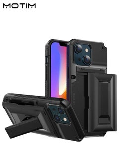Motim Case for iPhone 14/14 Plus, Top Grade Heavy Duty Shockproof Protective Phone Case Kickstand Cover with Hidden Card Slot  - Image 1