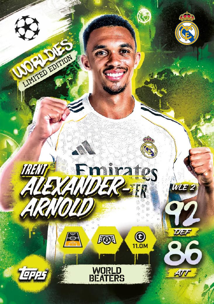 Topps لعبة بطاقات التداول والجمع UCC Match Attax 2025/26 (علبة تعزيز 1 - الأبطال العالميون) - Image 4