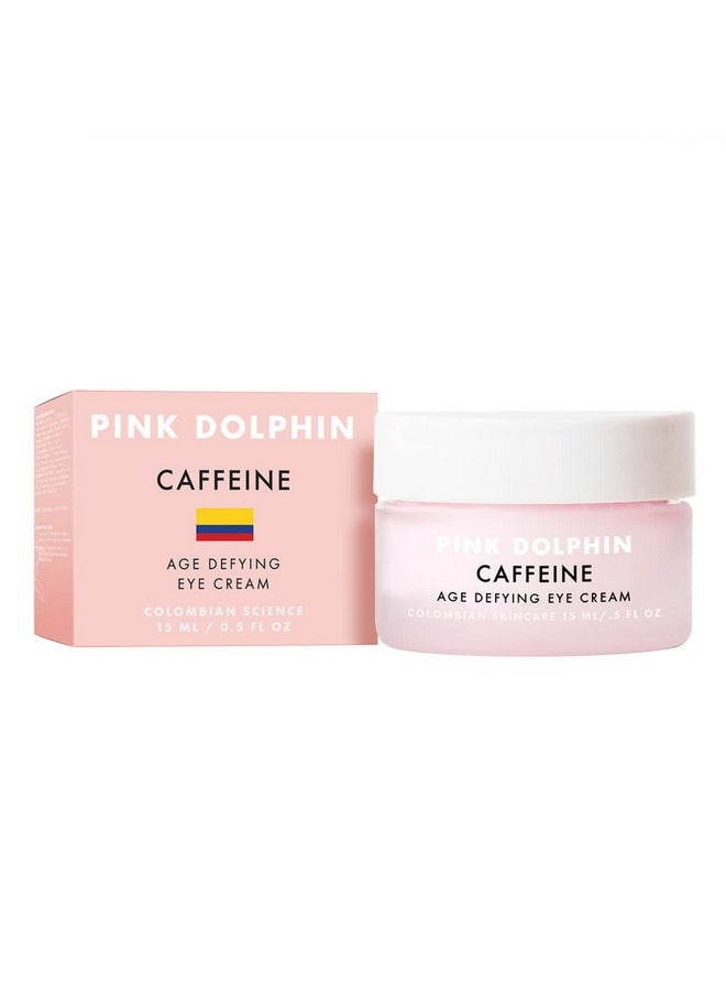 Pink Dolphin دولفين حبر؛ كريم عيون مقاوم للشيخوخة بالكافيين؛ لدائرة العين الداكنة وانتفاخها؛ يقلل من الخطوط الدقيقة والتجاعيد؛ تفتيح البشرة؛ ريتينول؛ صبار الألوة فيرا؛ فيتامين سي وأي ودي وإي؛ للنساء والرجال؛ 0.5 أونصة  - Image 1