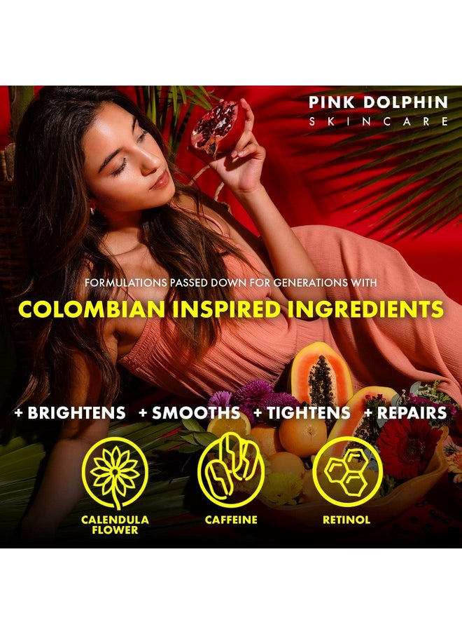 Pink Dolphin دولفين حبر؛ كريم عيون مقاوم للشيخوخة بالكافيين؛ لدائرة العين الداكنة وانتفاخها؛ يقلل من الخطوط الدقيقة والتجاعيد؛ تفتيح البشرة؛ ريتينول؛ صبار الألوة فيرا؛ فيتامين سي وأي ودي وإي؛ للنساء والرجال؛ 0.5 أونصة  - Image 5