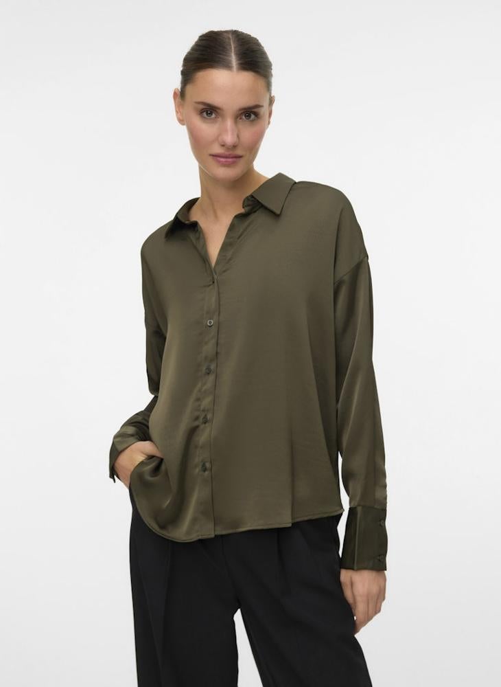 VERO MODA LIVIA Long Sleeve Button Down SHIRT - Image 1