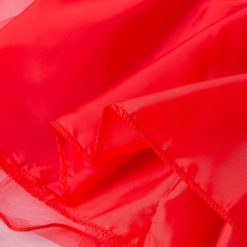 Jastore Girls Tutu Skirts Layered Tulle Princess Dresses for Toddler Girls Birthday Dance Party Supplies (US, Age, 1 Year, 3 Years, Red) - Image 2