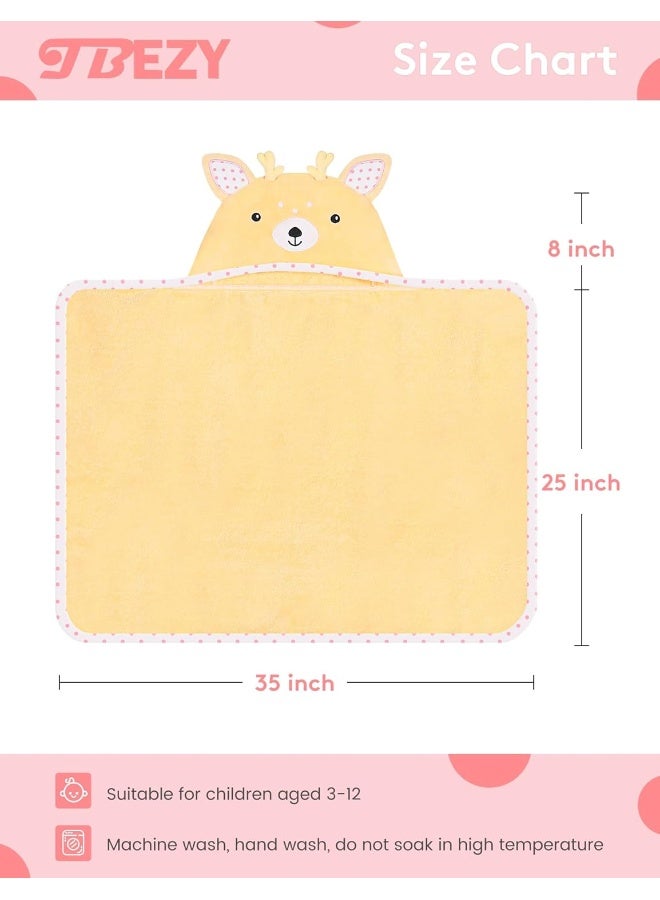 TBEZY Baby Hooded Towel with Unique Animal Design Ultra Soft Thick Cotton Bath Towel for Newborn (Fawn) - Image 2