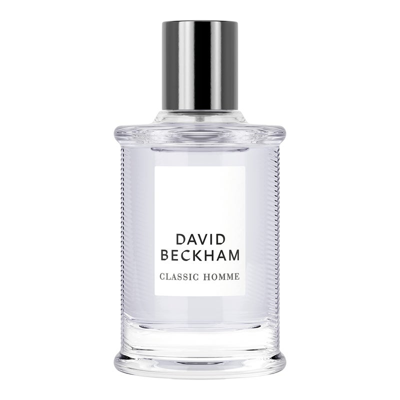 DAVID BECKHAM عطر ديفيد بيكهام كلاسيك هوم أو دو تواليت 1.6 أونصة سائلة (عبوة واحدة)، نوتات من الجريب فروت الوردي، خشب الكشمير، وخشب الماهوجني، عطر للرجال، يدوم طويلاً، عطر يومي، حجم السفر - Image 1