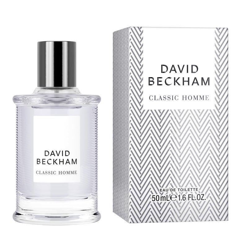 DAVID BECKHAM عطر ديفيد بيكهام كلاسيك هوم أو دو تواليت 1.6 أونصة سائلة (عبوة واحدة)، نوتات من الجريب فروت الوردي، خشب الكشمير، وخشب الماهوجني، عطر للرجال، يدوم طويلاً، عطر يومي، حجم السفر - Image 2