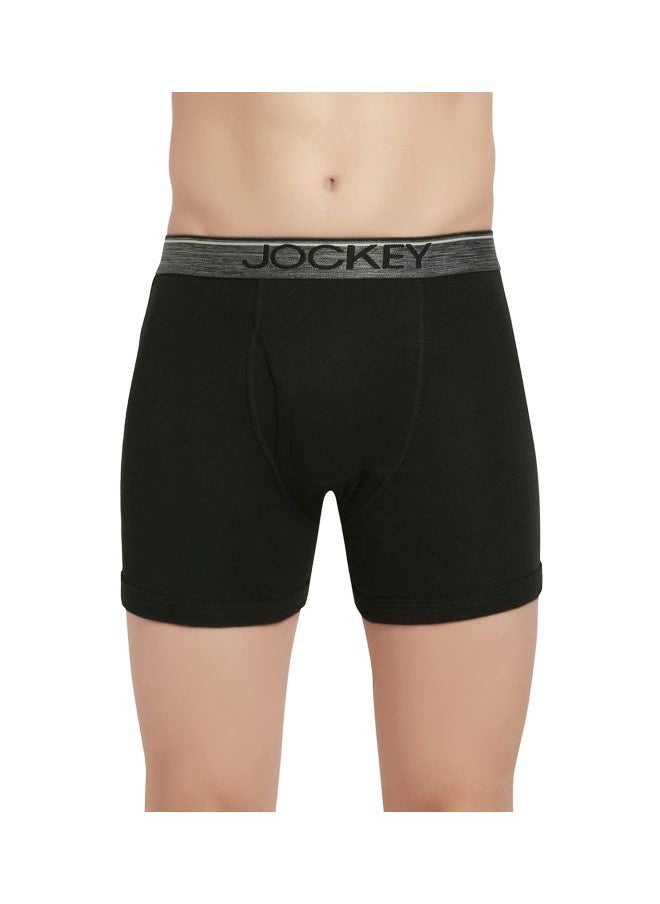 JOCKEY - جوكي 8009 سروال بوكسر رجالي من القطن الممشط للغاية مع حزام خصر فائق النعومة، عبوة من قطعتين - Image 1