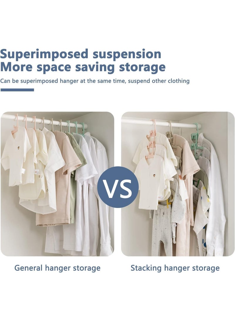 تابيت 30 قطعة من علاقات ملابس الأطفال، علاقات ملابس بلاستيكية مانعة للانزلاق، علاقات ملابس للأطفال الرضع والصغار، علاقات ملابس للأطفال الرضع والصغار، علاقة ملابس (وردي 32 سم) - Image 3