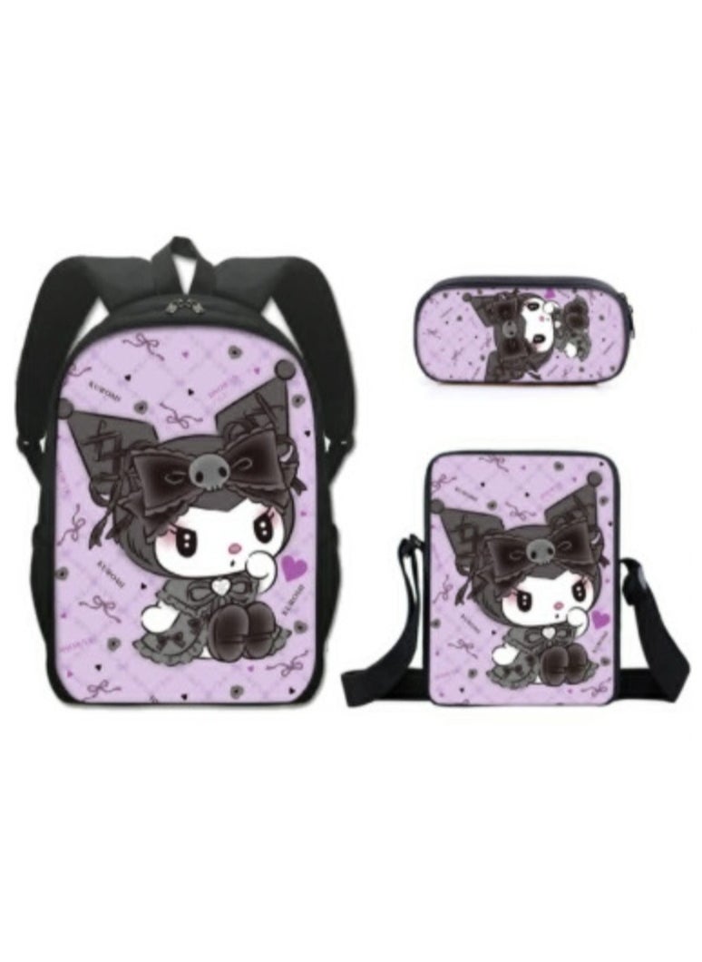 Generic - Cartoon anime backpack for primary and secondary school students, large capacity casual lightweight backpack, cartoon shoulder bag, pencil case, pencil case, and pencil case - Image 1