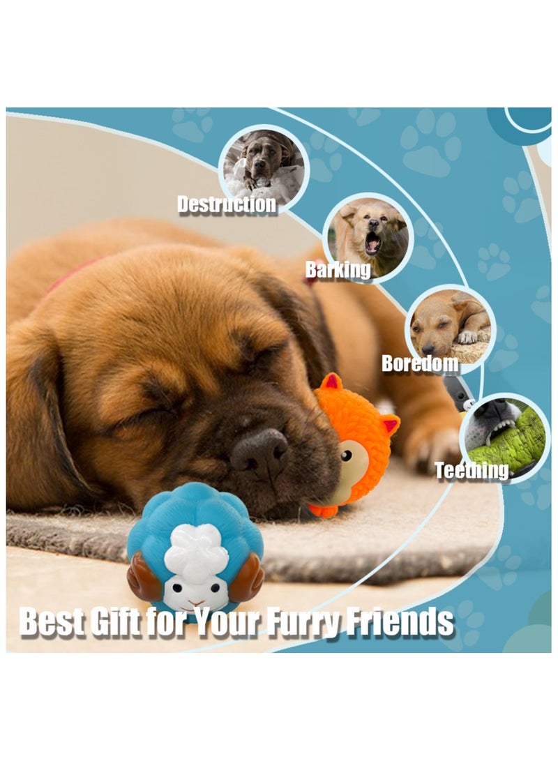 MIIXUER 3 Pack Squeaky Balls for Dogs, Cute Animal-shaped Dog Ball for Puppy to Medium Dogs, Interactive Dog Toys for Boredom-Totoro, Sheep, Fox - Image 4