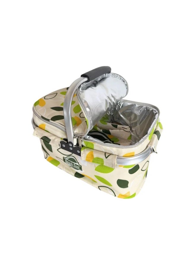 بيتش كول سلة نزهة معزولة حرارياً من بيتش كول – لون بيج واخضر - Image 4