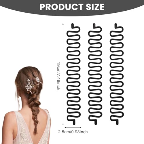 TOPWEL 3PCS Fashion DIY Hair Braider Twist Styling Braid Tool - Image 2