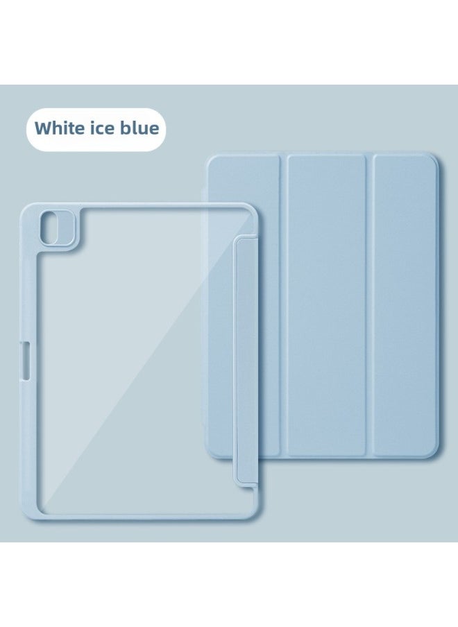 Transparent Protective Case For Ipad Pro 11-inch Air5 Anti-bend 10th Gen Mini6 Durable Shockproof Cover-Color:White Ice Blue 】-Applicable Model:Ipad 10/11 Generation (a16)
