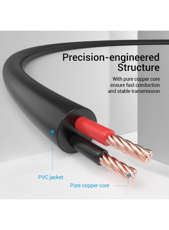 VENTION USB to 3.5mm Barrel Jack 5V DC Power Cable Black 0.5m Model - Image 5